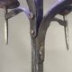 Pair of wrought iron candelabras