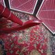 Vintage wooden rocking chair burgundy paint