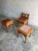 Lot de 3 tabourets rustiques néogothiques, années 1970