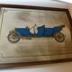 Screen-printed mirror of vintage car "1909 Lancia"