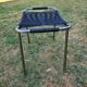 Metal stool in 70s scoubidou wire.