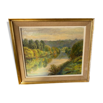 Tableau ancien de paysage