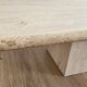 Beige travertine coffee table in the style of Italian design, 120 x 60 cm.