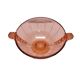 Art Deco pink glass fruit bowl