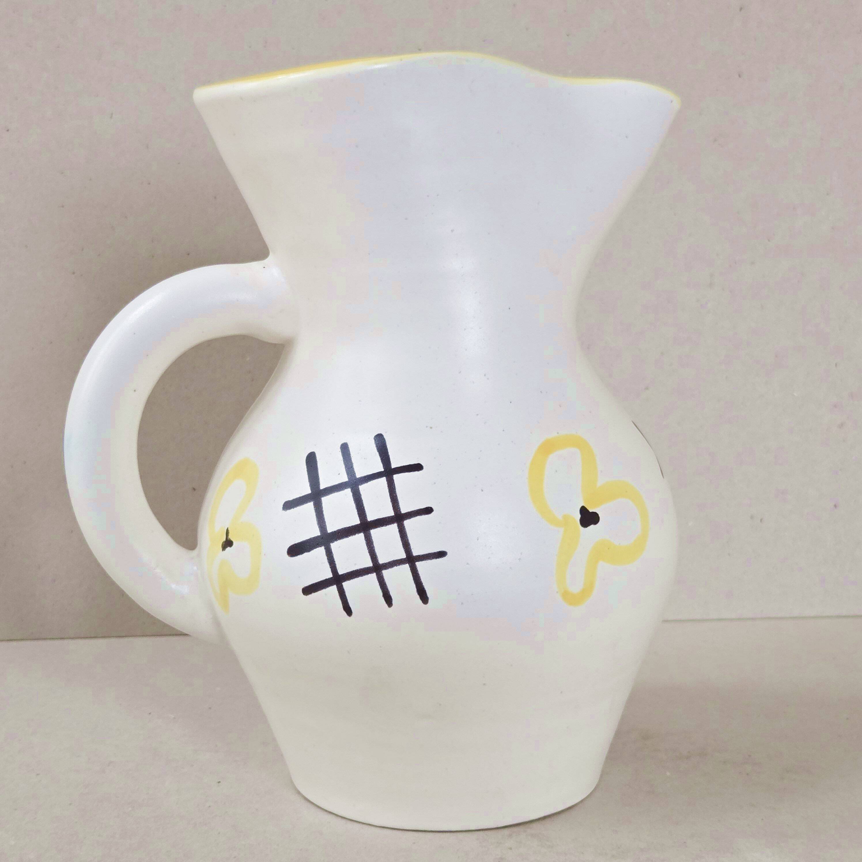 André Baud Vallauris 1950 vintage pitcher