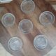 Set of six vontahe glass bottle rest