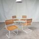 Set of 4 Habitat cesca dining chairs by Marcel Breuer, 80