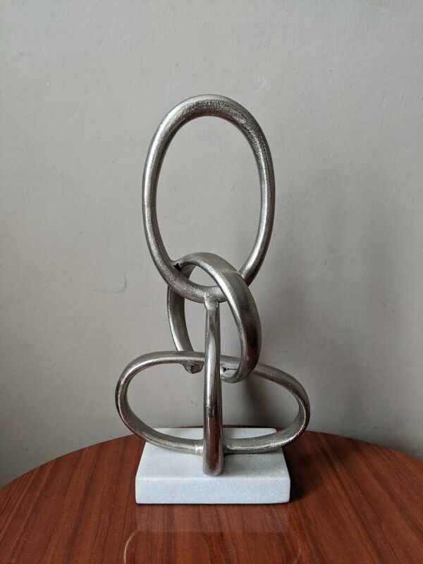 Sculpture artisanale fonte d'aluminium design  contemporain art abstrait