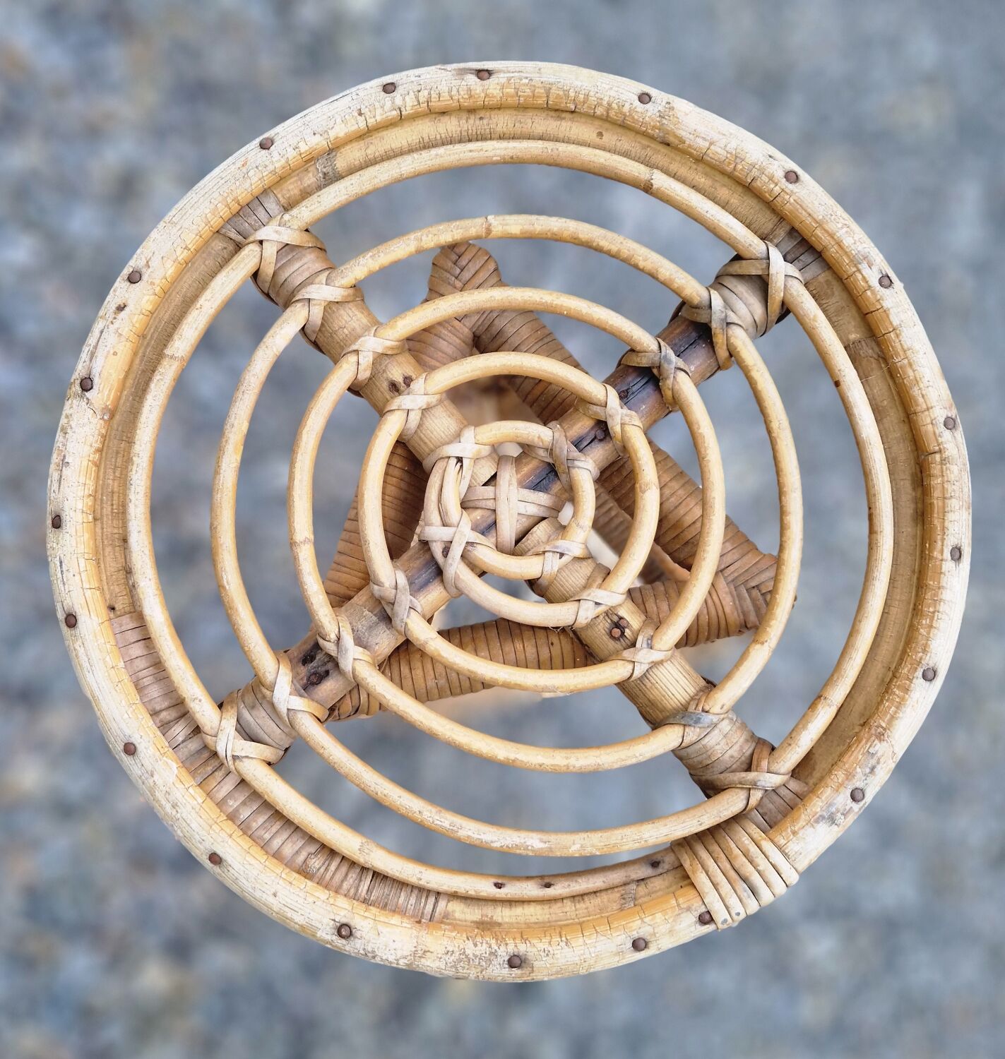 Vintage wicker stool
