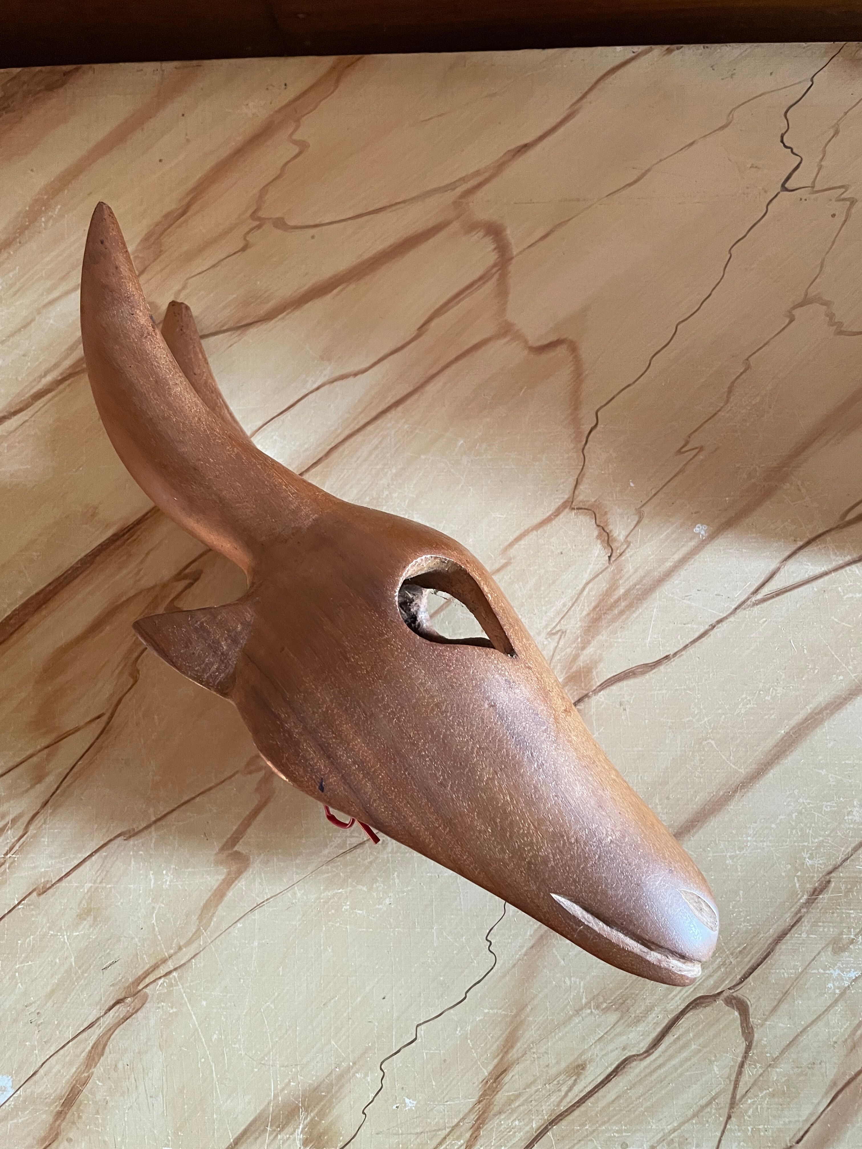 Wooden goat trophy