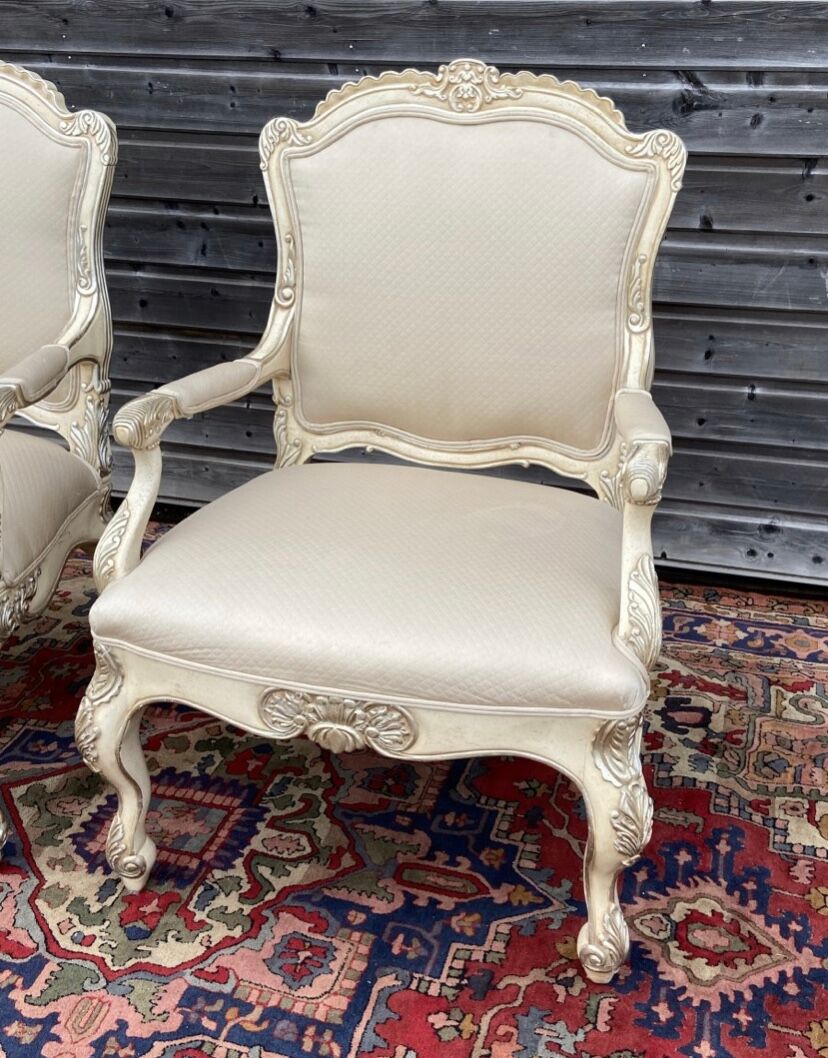 Pair of Italian-style armchairs