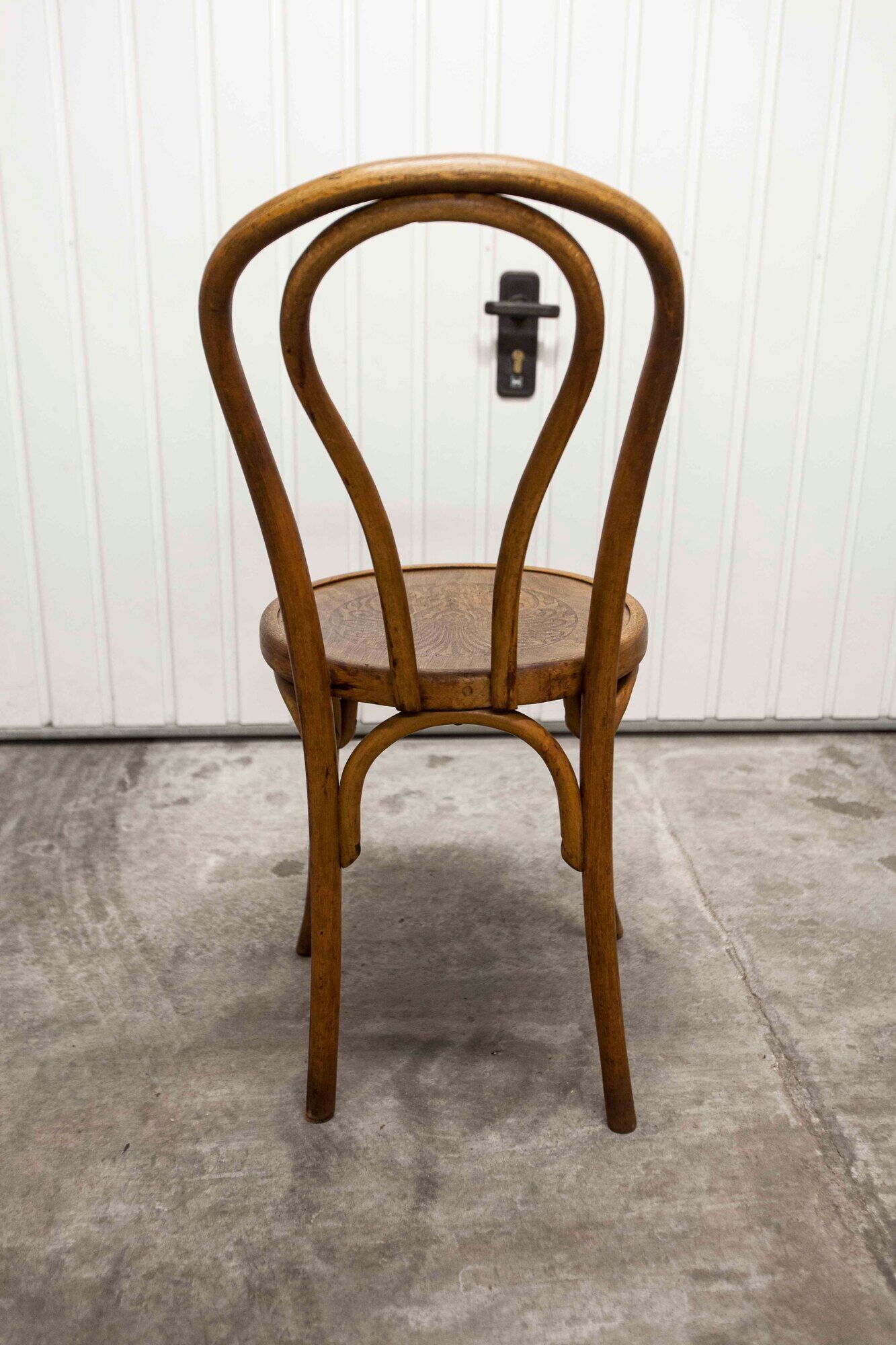 Pair of bistro chairs Fischel 1930 curved wood