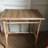 Rattan side table