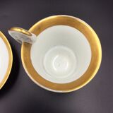 Cup and saucer empire porcelain woman's head on the golden net socket xixè b