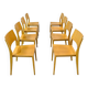 Vintage beech dining chairs, 1980s, set of 8