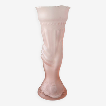 Vase en verre moulé art déco