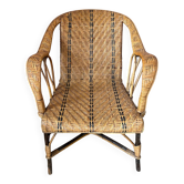 Vintage rattan armchair