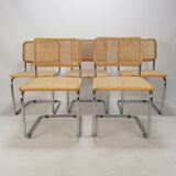 Set of 5 vintage Cesca chairs by Marcel Breuer