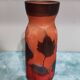 Vase en pâte de verre dégagé à l'acide