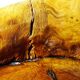 Brutalist vintage olive wood monoxyle catchall from the 50s-60s, handcrafted.