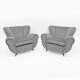Attributed Guglielmo Ulrich Art Deco Italian Velvet Armchairs, 1940s, Pair