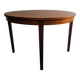 Scandinavian extendable round teak table, 50s-60s