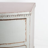 Commode gustavienne avec deux tiroirs en gris peints à partir de l’année 1890