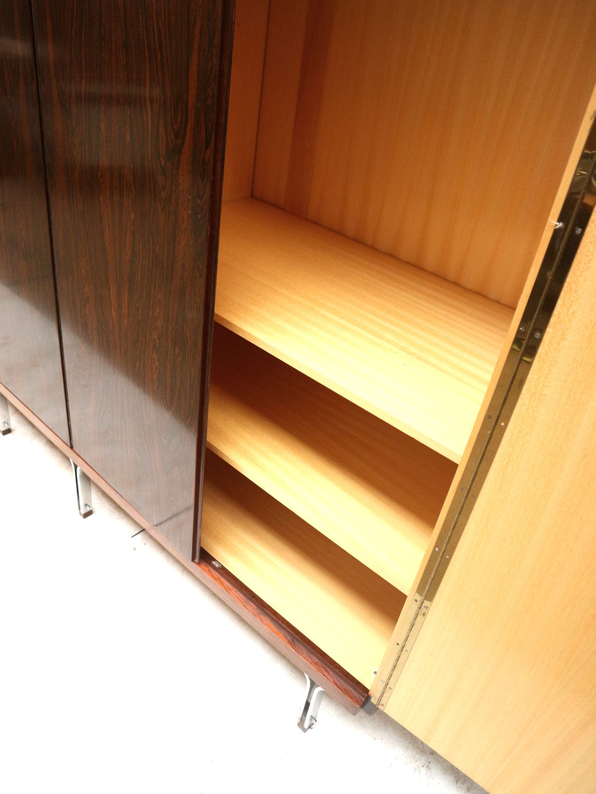 Large vintage rosewood wardrobe from the 1960s