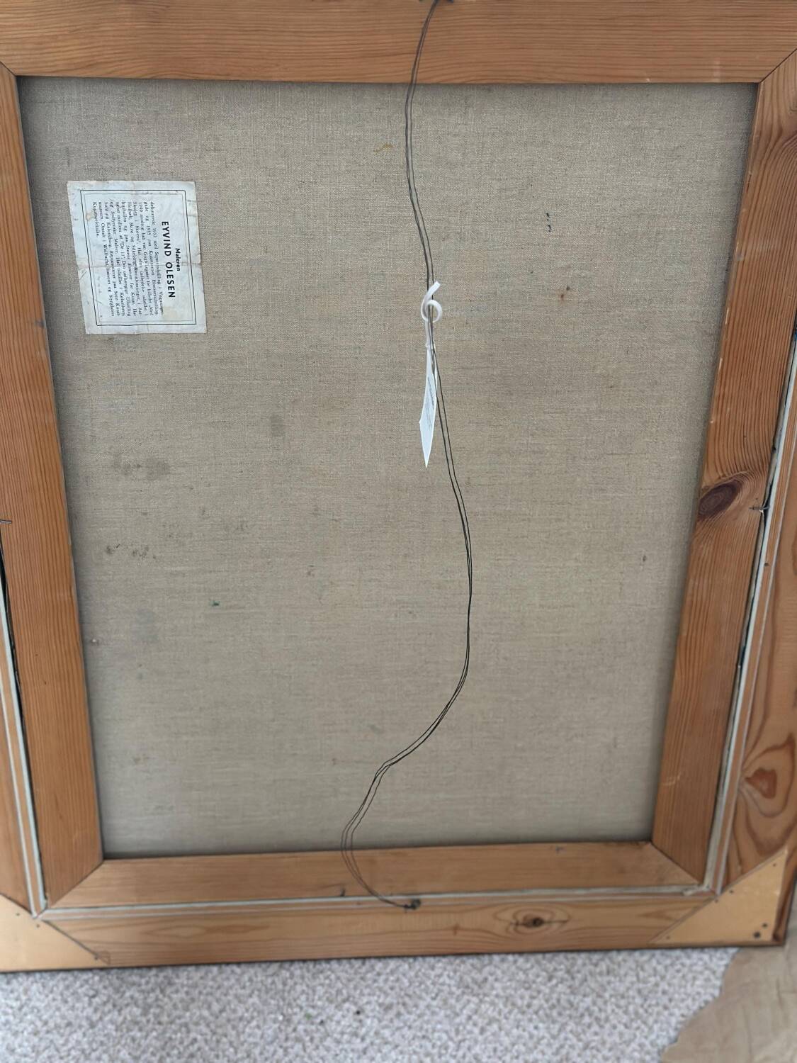 Swedish Oil on Canvas – “Forest” by Eyvind Olesen – Dated 1957