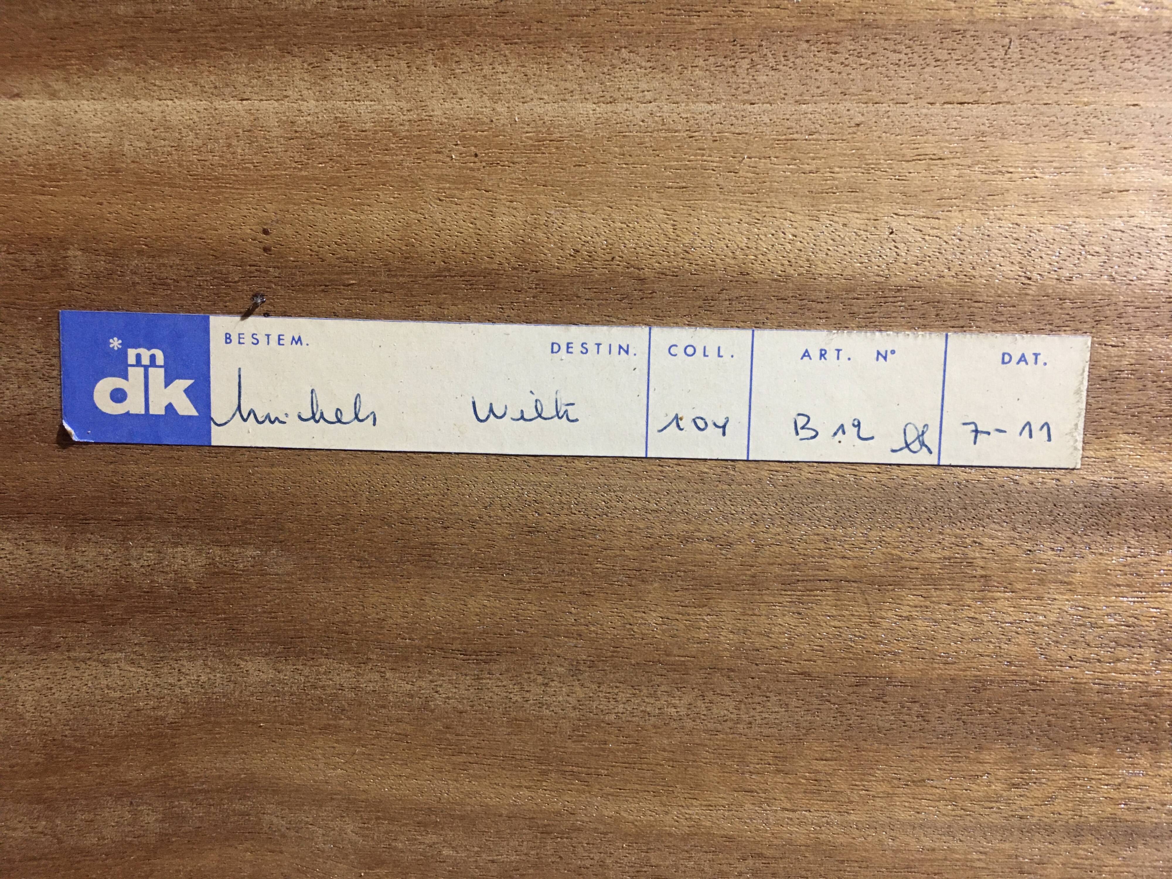 Bureau moderniste MDK en teck Belgique années 60