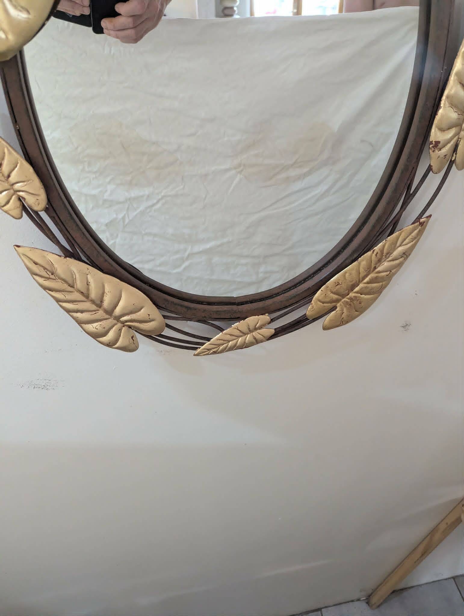 Oval mirror Hollywood Regency 60s/70s