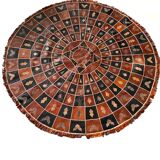 Tuareg carpet in snakeskin / goat leather