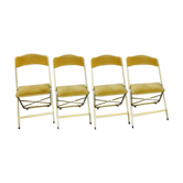 Lot de 4 chaises pliantes en velours