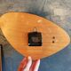 Vintage formica clock asymmetrical silent wall clock "black odo"