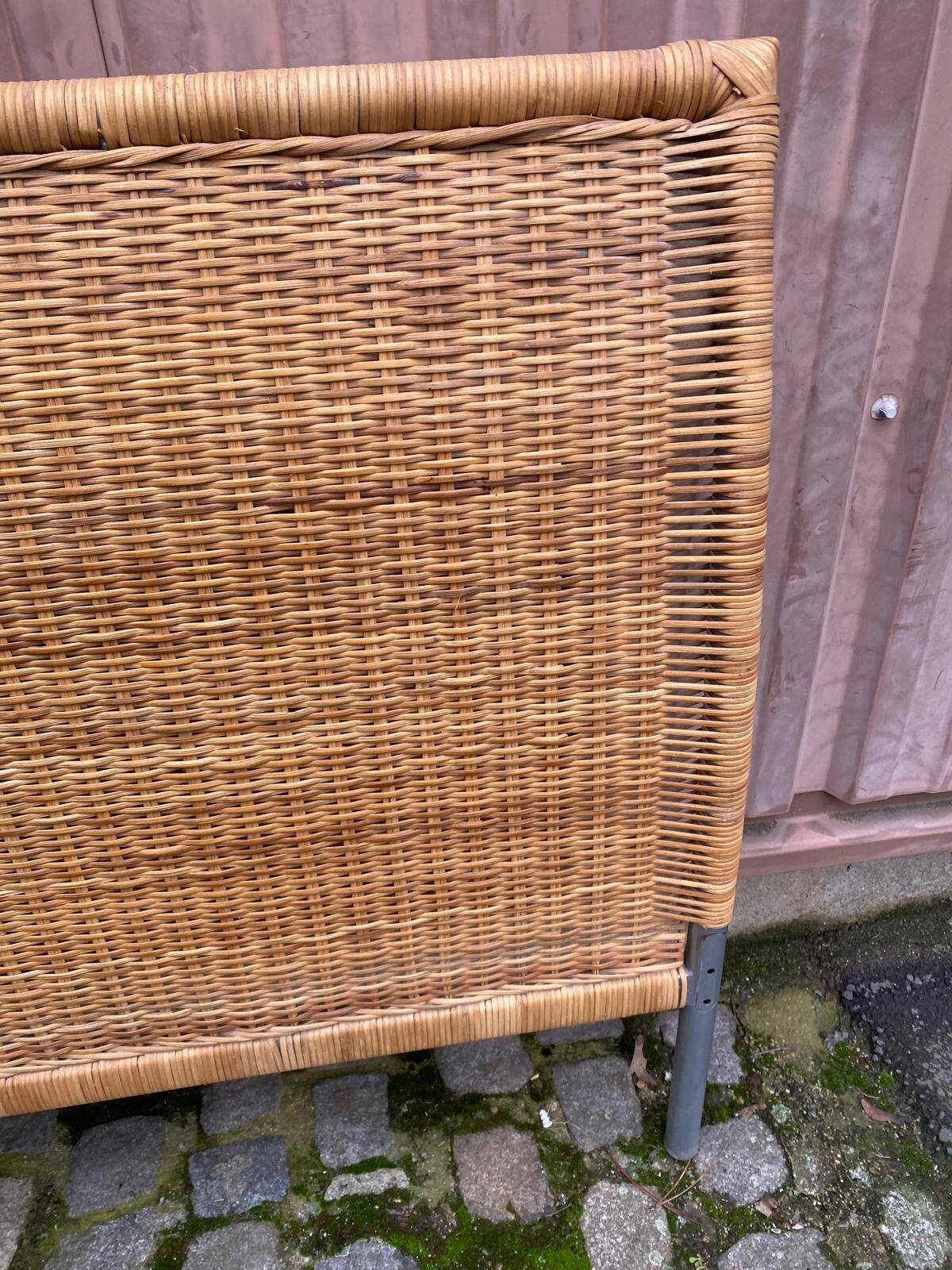 Scandinavian headboard in bamboo, rattan, and wicker 1990 140cm
