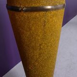 Totem floor lamp from the 60s in yellow granite methacrylate.
