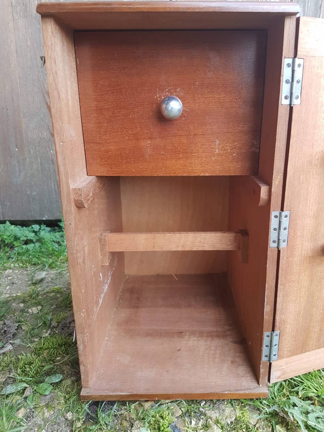 Old wooden transport trunk vintage jouan material #a653