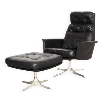 Vintage Sedia Club Chair & Ottoman by Horst Brüning for COR