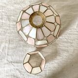 Abat jour to hang in mother-of-pearl and brass