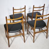 Teak Dining Chairs, Design by Georg Leowald for Wilkhahn, Set of 4, 1960s