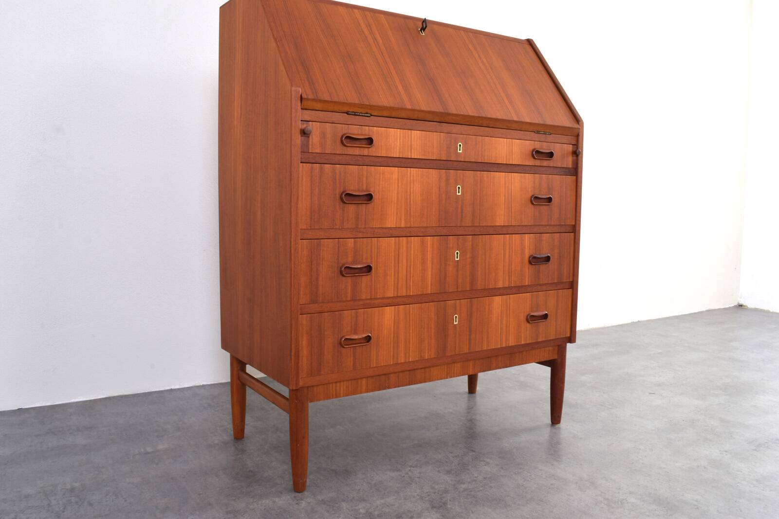 Mid-Century Danish Teak Secretary, 1960s.