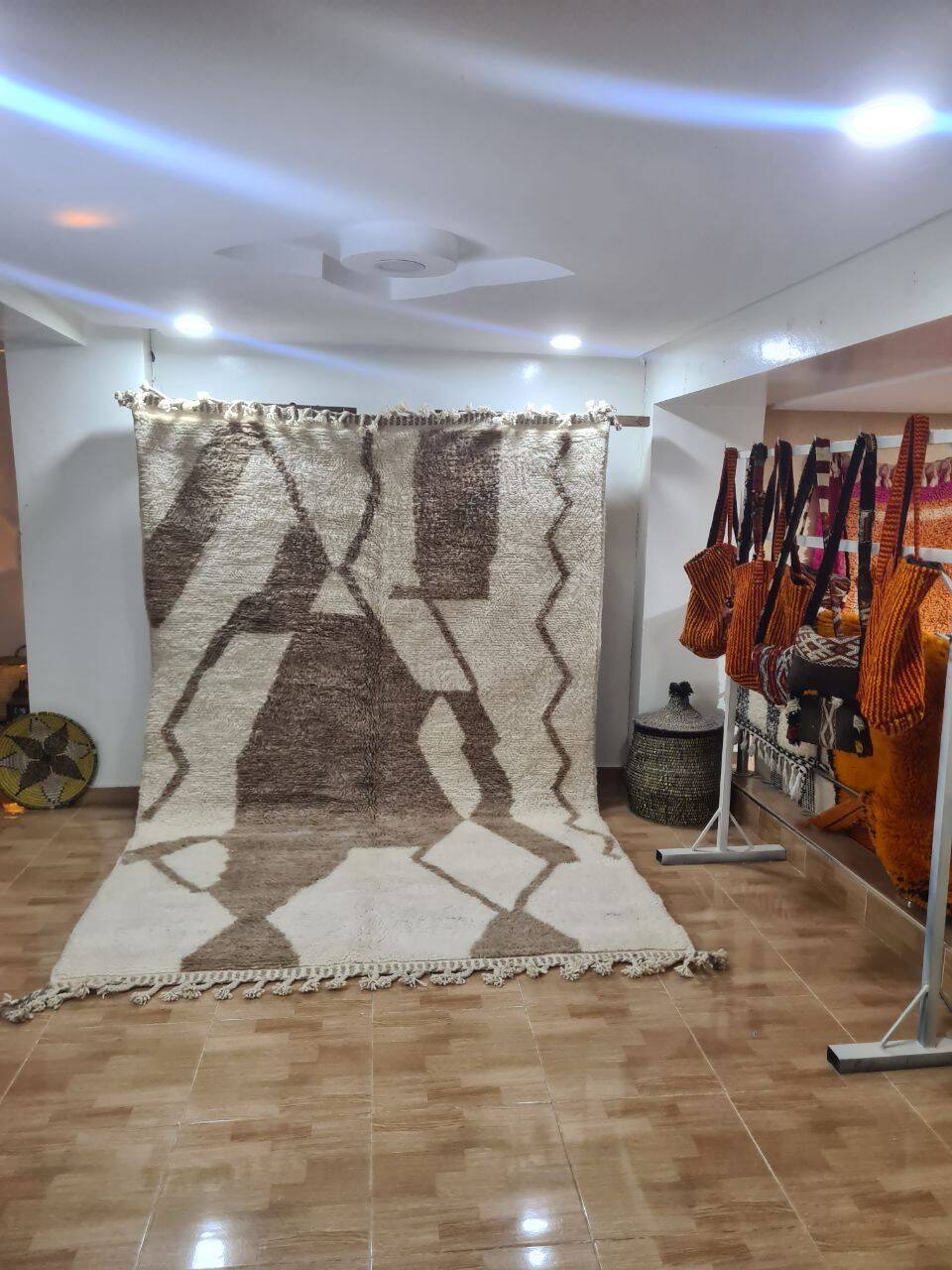 Handmade wool Berber rug 300X200 cm