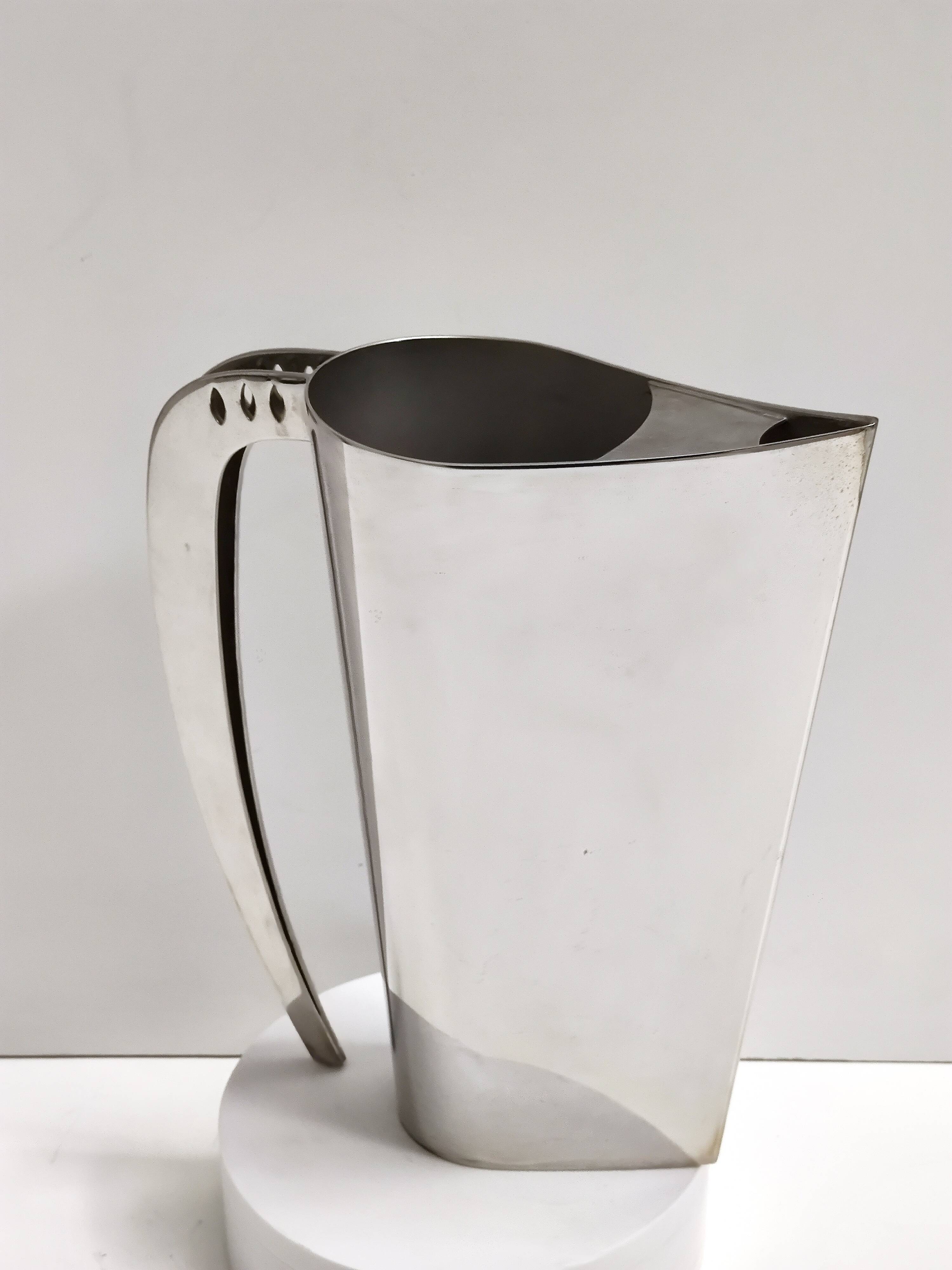 Silver Plated Brass Jug "Kanye"by Lino Sabattini, Italy, 1978 - 1981