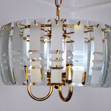 Blue Veca chandelier in Murano glass Italy 1970