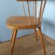 Fauteuil en bois, pieds compas, style scandinave, Baumann ou Thonet
