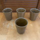 Série de 4 tasses gobelets digoin grès beige made in france vintage #e