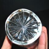 1900 crystal liqueur carafe with water leaf cut + Minerva silver mount