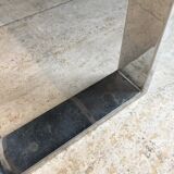 Art deco coffee table in glass and chrome