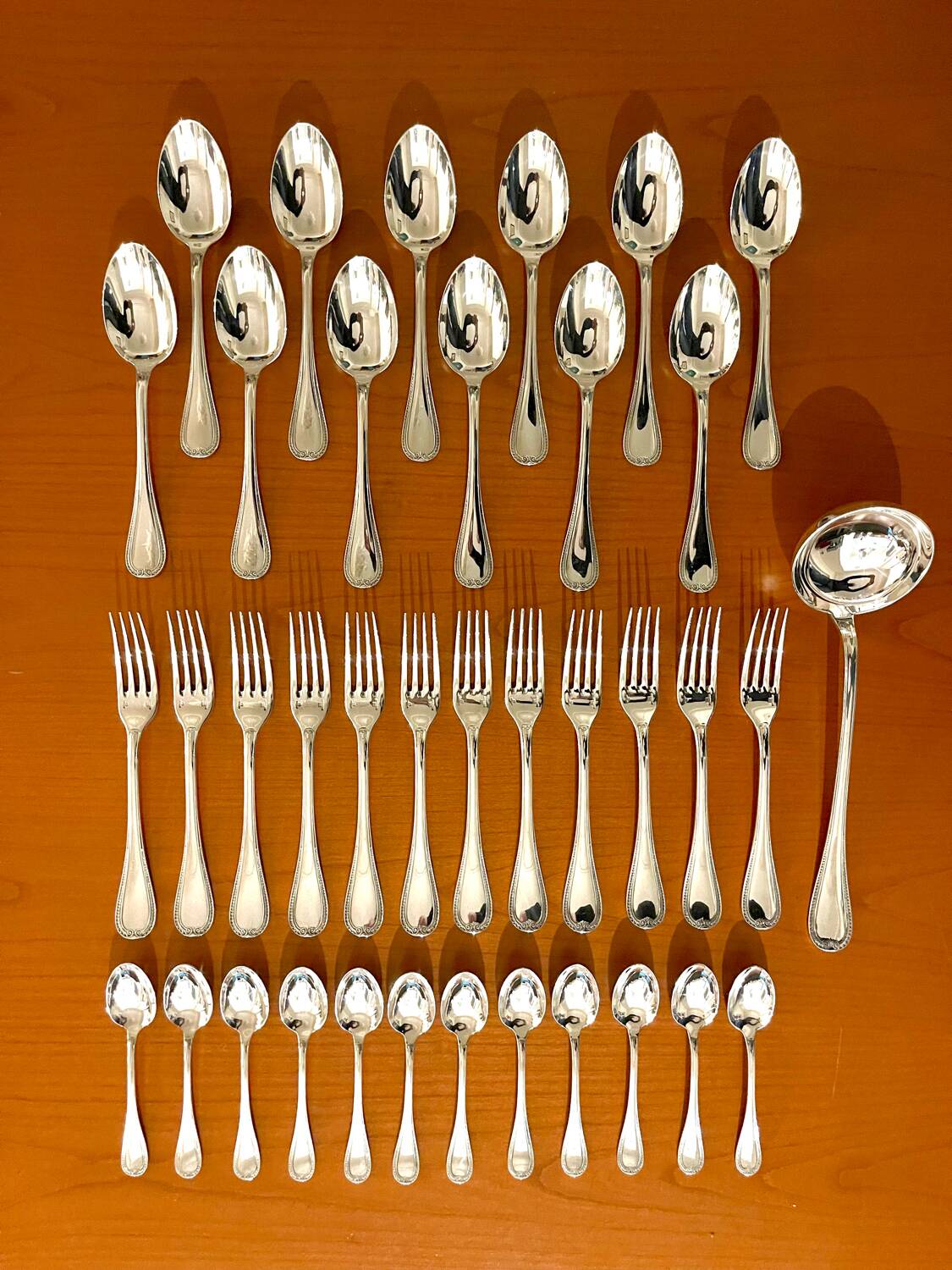 Christofle Malmaison cutlery set, new condition, 37 pieces