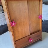 Pop doll toy wardrobe for children wooden furniture 1960 france for room decoration
